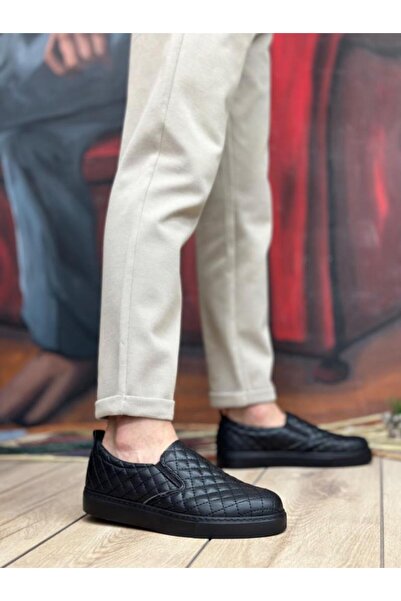 BPM BA0353 - Чорні черевики без шнурків з капітоне для щоденного носіння