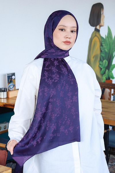 Hint İpek Cotton Jacquard Double Paint Shawl - Pmkjkv01-17