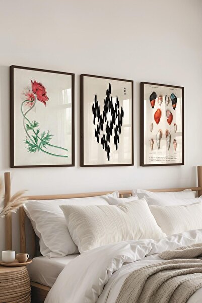 Postifull Vintage Painting Set,3Pcs Black Frame and Poster - Bedroom, Kitchen...