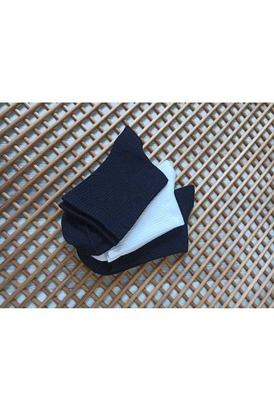 Rocks For Women's Tennis Combed Cotton 3 Seamless Socks Set