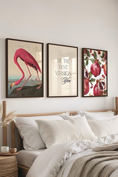 Postifull Set de pictură maximalist, 3 bucăți cadru negru și poster - dormito...