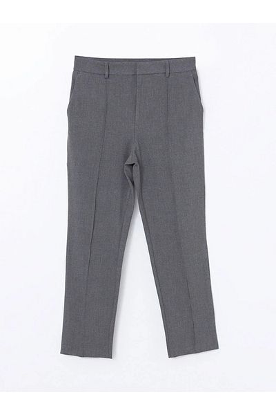 LC Waikiki Lcw Vision - Gray Melange Women's Trousers, Standard Fit