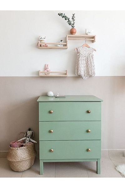 EMTA 3 Pieces 40 cm Wooden Shelf Hanger Inverted Flat Model