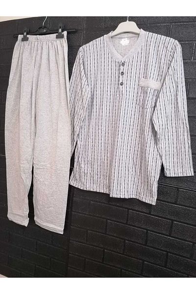 anne moda ankara Σετ πιτζάμες SUMMER DAD - 3 κουμπιά, 100% βαμβακερή χτενισμένη βαμβακερή
