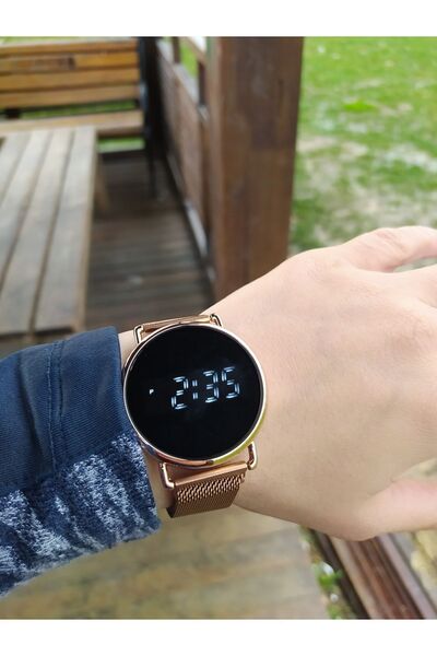 ÇENÇEN Bay Led Ekran Çelik Kasa Dijital Dokunmatik Ekran Kol Saati