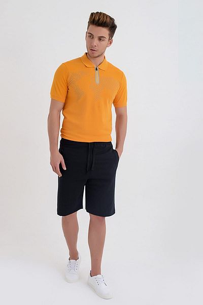 DYNAMO Men's Black Elastic Waist Pocket Shorts & Bermuda
