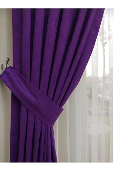Karesi READY TO USE PURPLE MEDIUM PLEATED 1X2,5 PHONE CURTAIN 9203