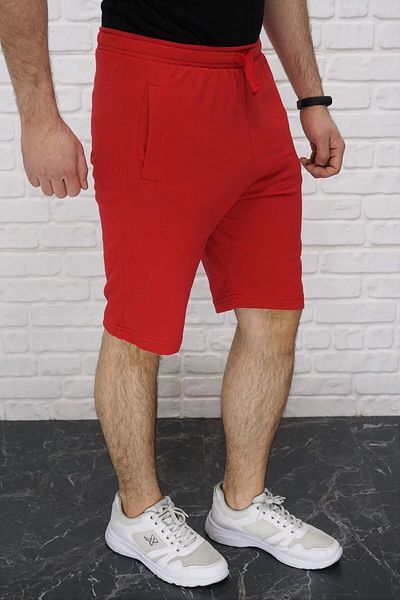 DYNAMO Men's Red Elastic Waist Pocket Shorts & Bermuda