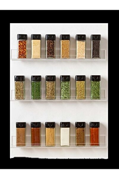 SeHa Design Seha Pleksi Akrilik Baharatlık Için Raf 50x10 Cm - 1 Adet - 4 Mm Pleksi