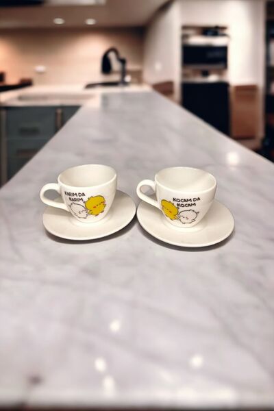 kurt41 2'li Nescafe Fincanı takımı Karımda Karım Kocamda Kocam,