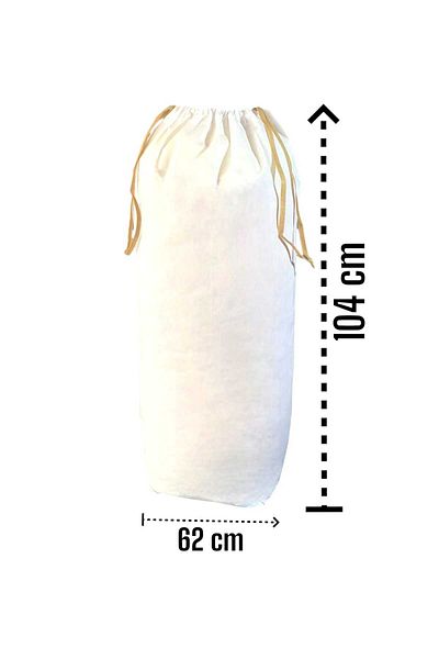 Balkan Room 6-piece White Drawstring Bag Set - 2xxl,2xl, 2l - Carry Bag and Quilt Pillow Laundry Storage Bag