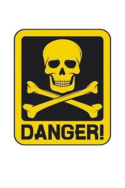 MegaSticker ملصق خطر خطر - سيارة، دراجة نارية، خوذة، كمبيوتر محمول، زجاج 14x1...