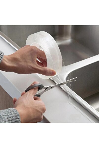 Doori Şeffaf Sızdırmaz Kalın Bant 0,5mmx4cmx5mt Mutfak Evyesi Ankestra Ocaklara