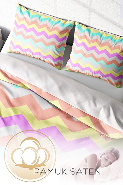 PerlaSera Скандинавський сучасний 3D спеціальний дизайн - двоспальний комплект постільної білизни з бавовняного сатину