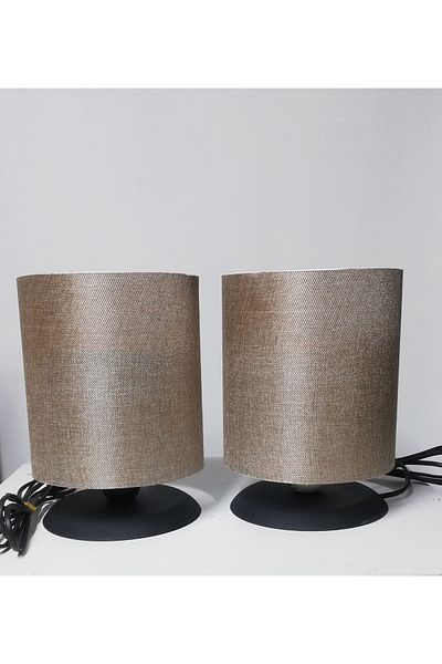 TEKAY AYDINLATMA Light Brown Black Metal Lampshade - Double Lampshade with Head