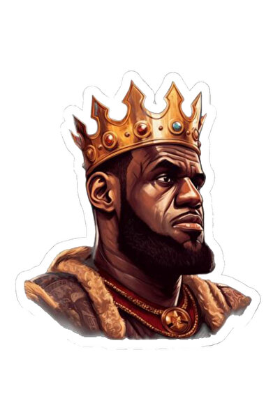 MegaSticker King Lebron sticker Araba, Motorsiklet, Kask, Laptop,cam Sticker ...