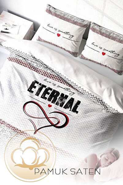 PerlaSera 3D Спеціальний дизайн постільної білизни - двоспальне, щільне бавовняне сатене, Eternal