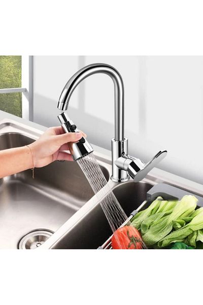 CMT Metallic Faucet Head - 3 Functions
