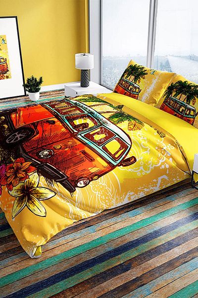 PerlaSera Caravan 3d Cotton Satin Double Duvet Cover Set