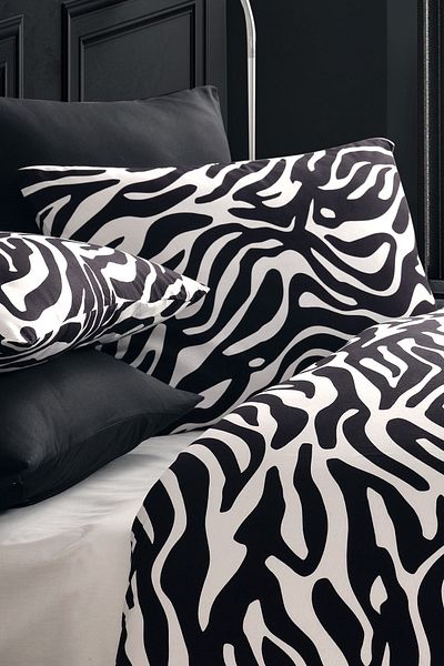Cote Blanc Μαξιλαροθήκη Zebra 2 τεμαχίων - 100% βαμβάκι, 50x70