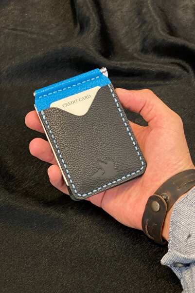 MAT Deri Erkek Cüzdan Para Klipsli Hakiki Deri İnce Pratik Kartlık Cüzdan