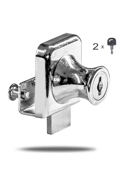 ŞENEL Yapı Market 407 Single Glass Cover Showcase Lock Square