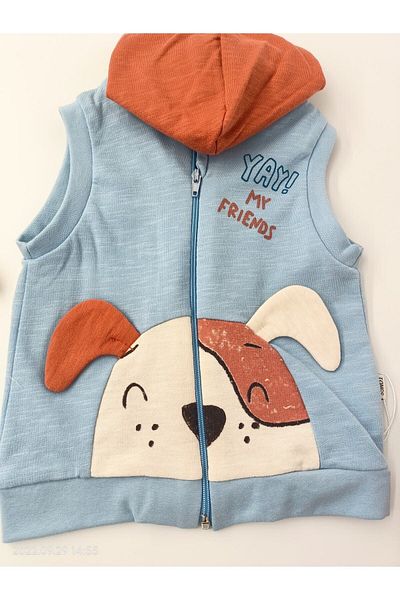 Tongs Seasonal Baby Boy 3-Piece Long Sleeve Set with Barks Vest