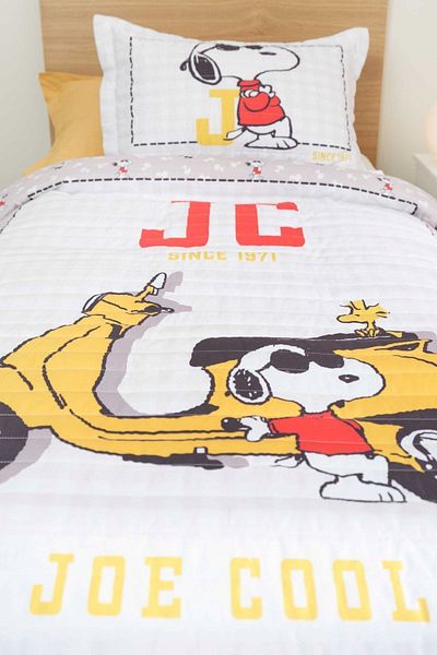 PEANUTS By Karaca Home Joe Cool Beige Single Bedspread