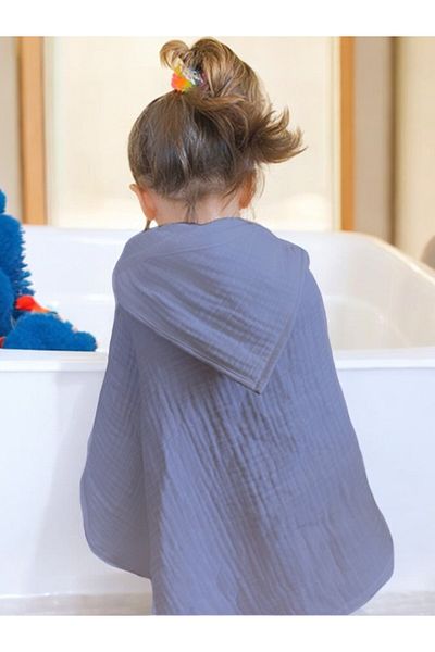 Joyous Mom Kids Four Layers Muslin Baby Kids Towel Swaddle Bath Towel Cotton Beach Towel Poncho 4 Layers