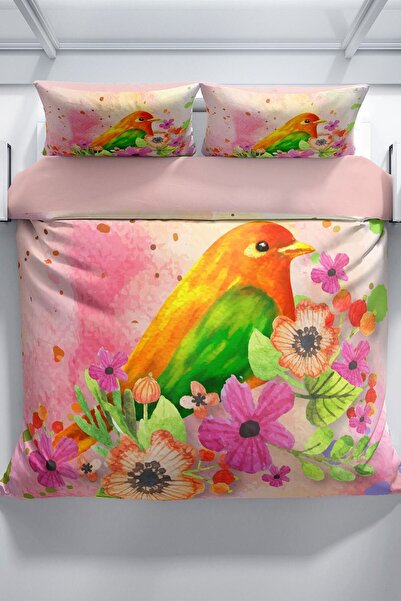 PerlaSera Birdnest 3d Бавовняний сатеневий двоспальний комплект постільної білизни