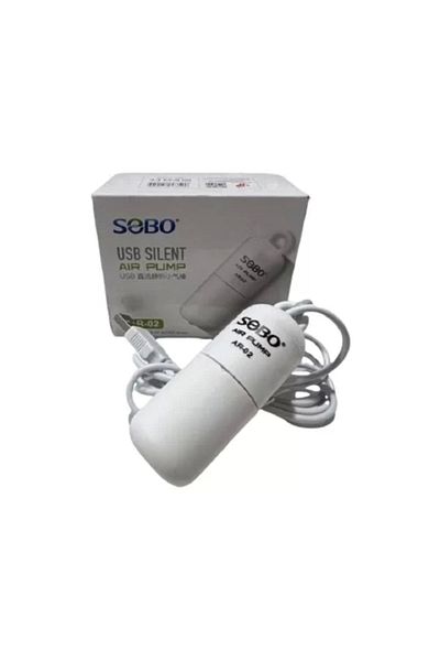 Sobo Silent Single Output Mini Aquarium Air Motor with USB Input 1W 4Lt/Min Ar-02