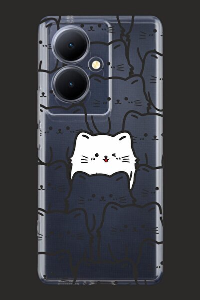 vivo V29 Lite 5g Uyumlu Baskılı Ve Kamera Korumalı Şeffaf Silikon Kılıf