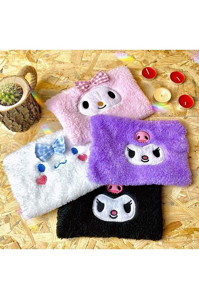 Halis Ticaret Plush Wallet Makeup Bag Kuromi Kawaii Sanrio Anime One Piece