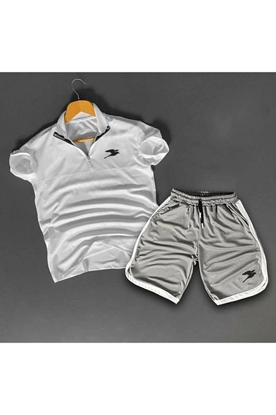 Maracana Zippered Collar and Shorts Set