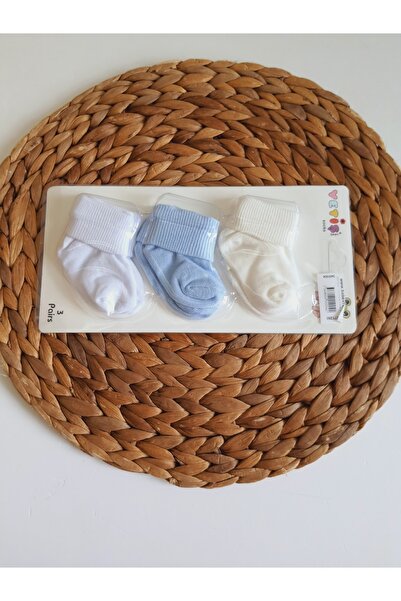 PİLEKİ BABY 3 Lü Set Kombin Yenidoğan Pamuklu Bebek Patik Çorap Bebek Hediyelik