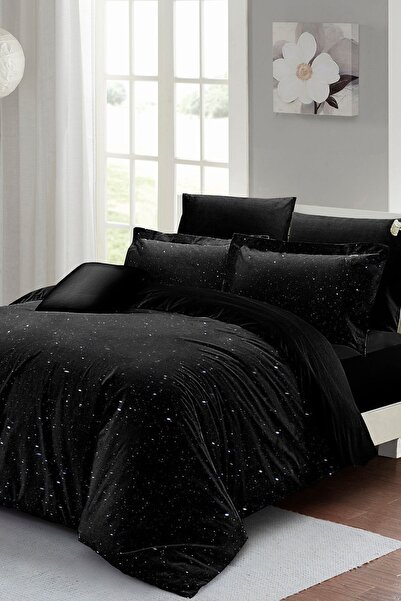MonoHome Set de lenjerie de pat dublu Starly Night din bumbac-satin 100%
