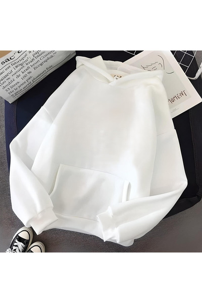 EFFRENATU Trendy Giyim Unisex Battal Beden Oversize Kapşonlu Sweatshirt