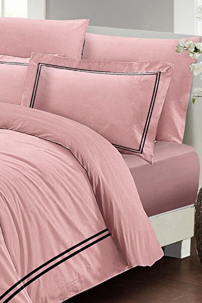 PerlaSera Luxury 3D Custom Design - Double Duvet Cover Set, Tight Woven Cotton Satin, Powder
