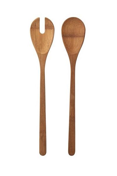 IKEA 2 Pieces Bamboo Salad Serving Spoons 2 Pieces Wooden Spoon Set Mixing Spoon Length: 31 Cm