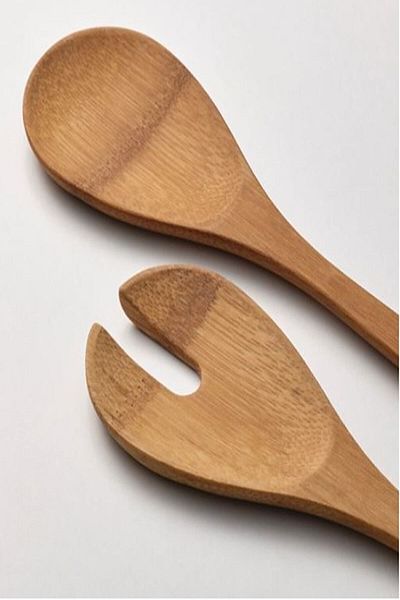 IKEA 2 Pieces Bamboo Salad Serving Spoons 2 Pieces Wooden Spoon Set Mixing Spoon Length: 31 Cm