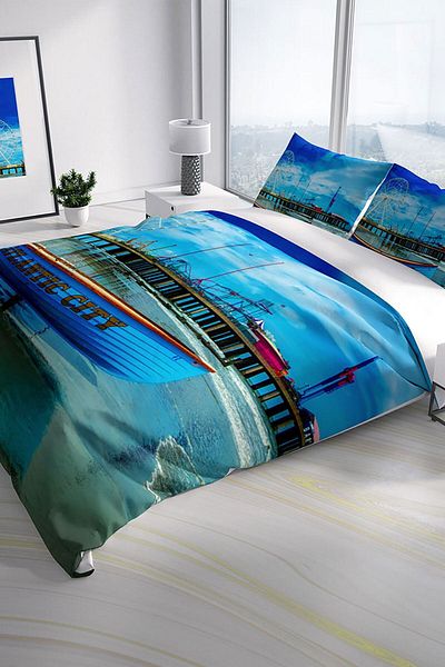 Cattleya Atlanta 3D Cotton Satin Double Duvet Cover Set