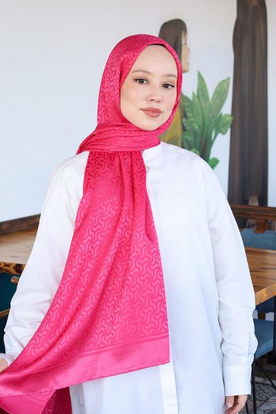Hint İpek Double Paint Cotton Jacquard Shawl Pmkjkv02-20