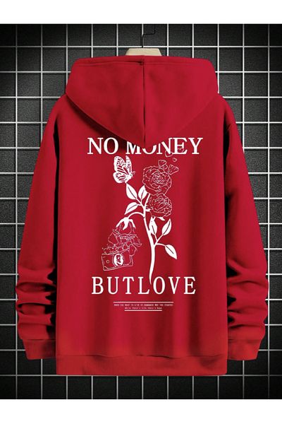 LA GULER Φούτερ με κουκούλα και τσέπη 3 νημάτων Unisex Oversize - Εκτυπωμένο