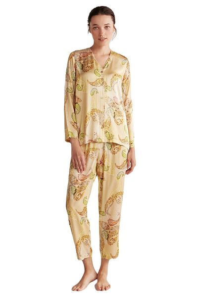 Penyemood Yellow Mood Combed Cotton Women's Pajama Set - 9610