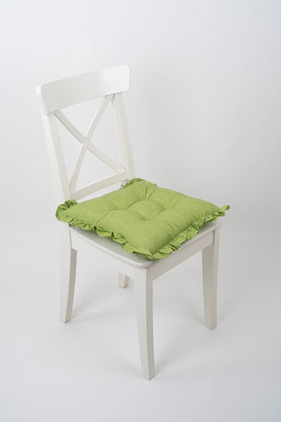 ALTINPAMUK Green PouF chair - Frill and Laces, 42x42cm