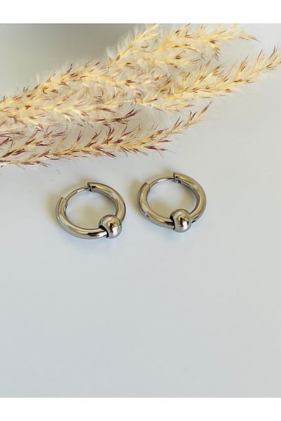 KOALA COMPANY Steel Silver Bulk Dangle Earring Earring 1.5 cm Width Non-Tarching No Allergy