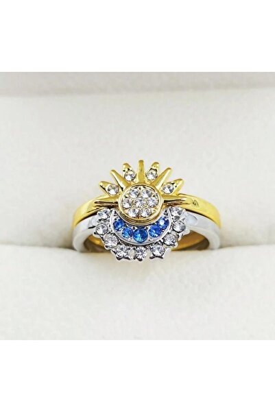 Vi store Çelik Güneş Ay Yüzük