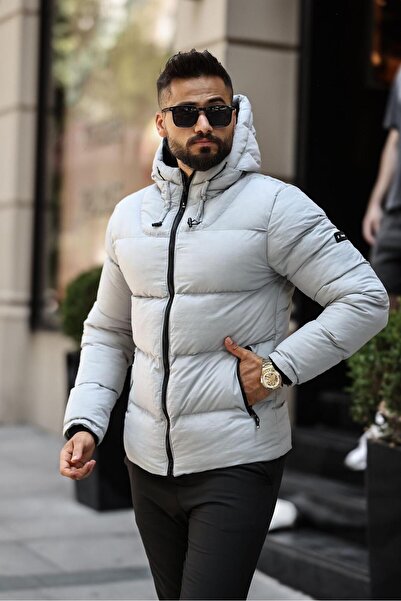 DOXGER Iceberg Erkek Regular Fit Su ve Rüzgar Geçirmez Mont | Sabit Kapüşonlu, 3 Cepli