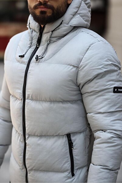 DOXGER Iceberg Erkek Regular Fit Su ve Rüzgar Geçirmez Mont | Sabit Kapüşonlu, 3 Cepli