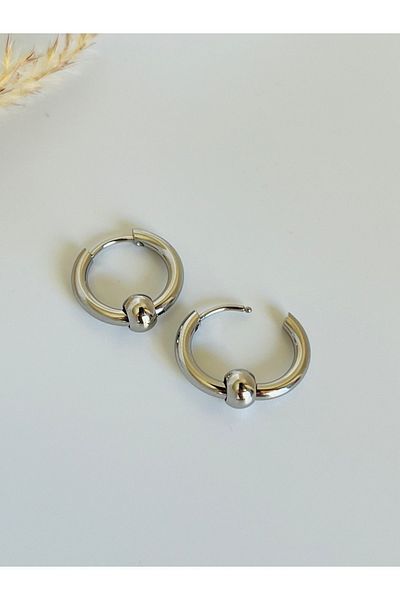 KOALA COMPANY Steel Silver Bulk Dangle Earring Earring 1.5 cm Width Non-Tarching No Allergy